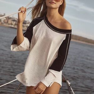 We The Free Black and White Long Sleeve Tee